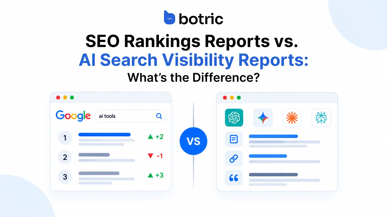 SEO Rankings Reports vs. AI Search Visibility Reports: What's the Difference?
