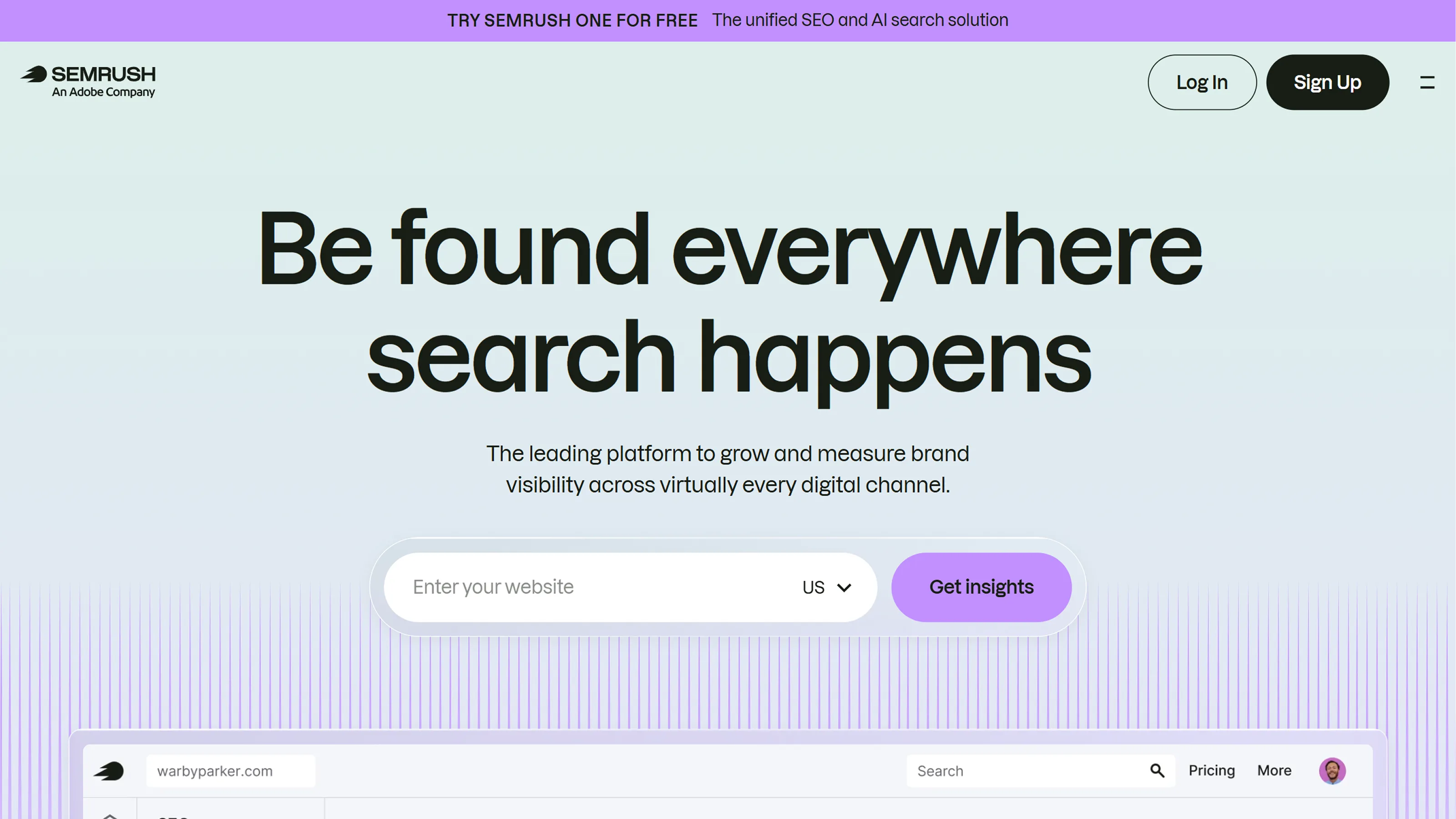 Semrush AI Visibility Toolkit tracking prompts across AI engines