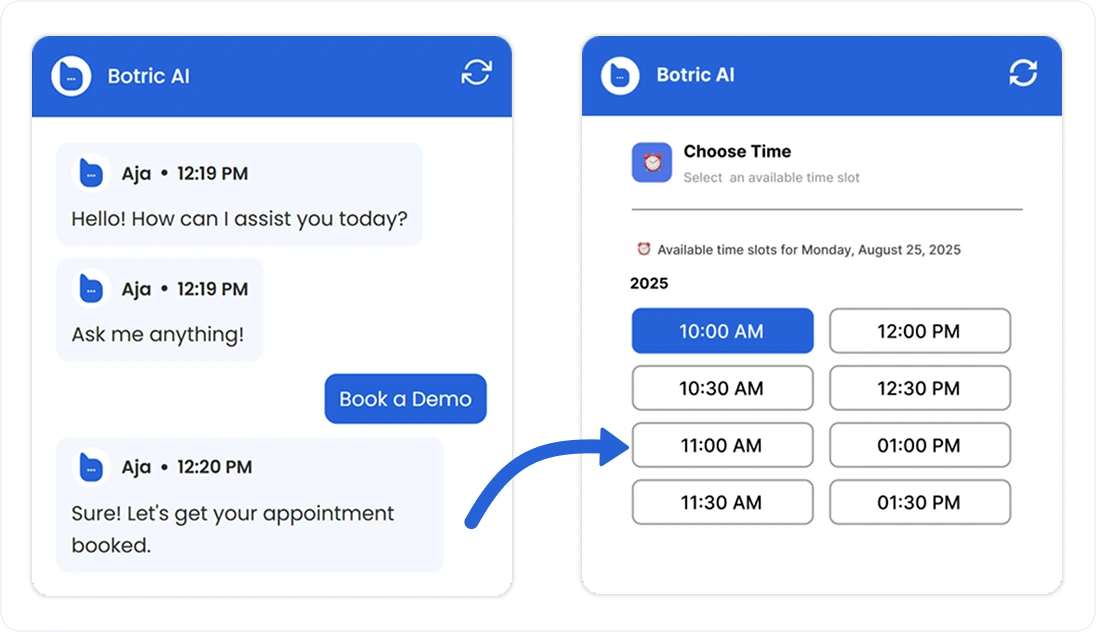 Automatically Book Demos from Support Chats Automatically Book Demos from Support Chats
